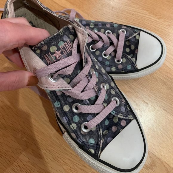 Vintage All Star Multicolour Polka Dots Low Top Converse - Picture 2 of 10